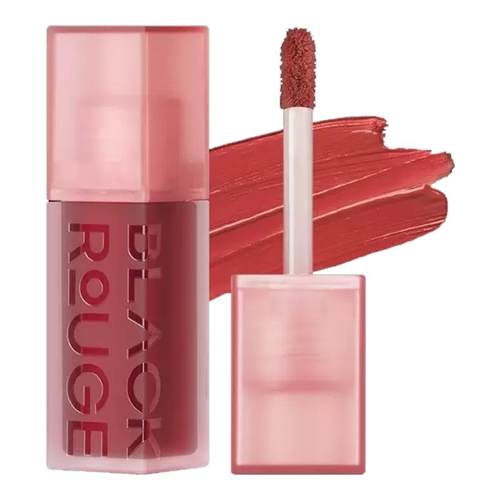 韩国blackrouge唇釉黑胭双层镜面水光DL06焦糖柿棕雾面唇泥显白女