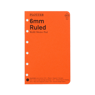 日本PLOTTER 活页手账本内芯配件mini6项目管理垫板A7隔页索引6孔
