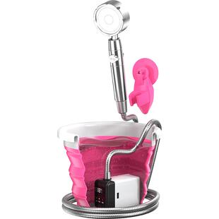 无刷电机电动洗澡神器简易加热农村宿舍家用淋浴花洒便携式抽水器