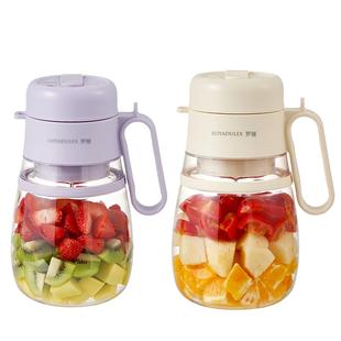 罗娅榨汁机便携式榨汁杯家用小型电动搅拌奶昔打热饮果汁机新款1L