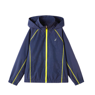 诺帝卡童装儿童外套2026新款春装轻薄男女童户外防水连帽青少年