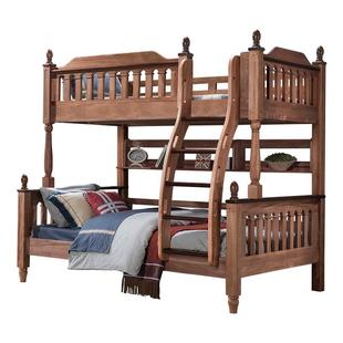 金多喜中式上下床小户型高低床中古风上下铺实木双层床儿童子母床