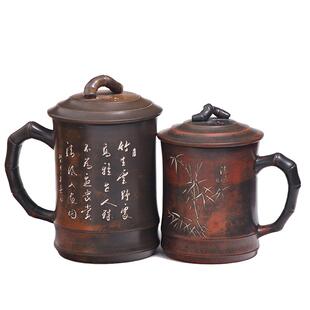 2025新款主人专享钦州坭兴陶建盏茶杯全手工窑变主人杯500CC高档