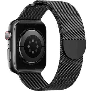 适用苹果手表iwatch表带s10/9金属磁吸编织applewatch8米兰尼斯7运动Ultra夏天se男士女款高级感智能不锈钢腕