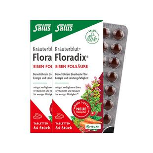 【自营】【2盒】Salus红铁片铁元叶酸片女性孕妇补铁84粒铁剂养血