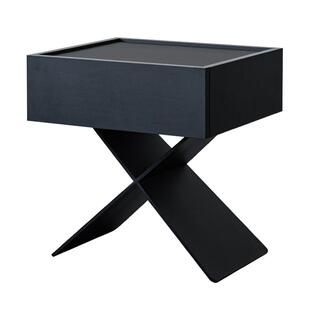 意式极简床头柜北欧风卧室床边柜简约现代设计师款高档床头储物柜