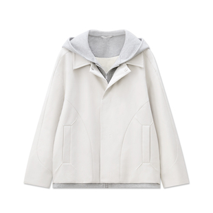 磁吸拉链设计感假两件羽绒服外套男款冬季潮牌爆款连帽2025年新款