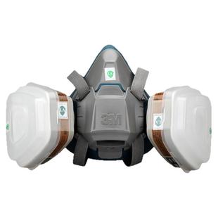 3M6502防毒面具套装防化工气体异味6001粉尘喷漆甲醛舒适6057面罩