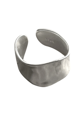 JZ925纯银冷淡风素圈开口戒指