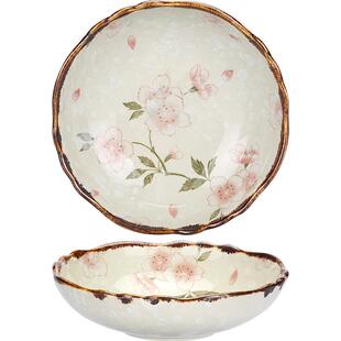 摩登主妇釉下彩雪樱日式盘子菜盘家用2026新款陶瓷餐具水果盘餐具