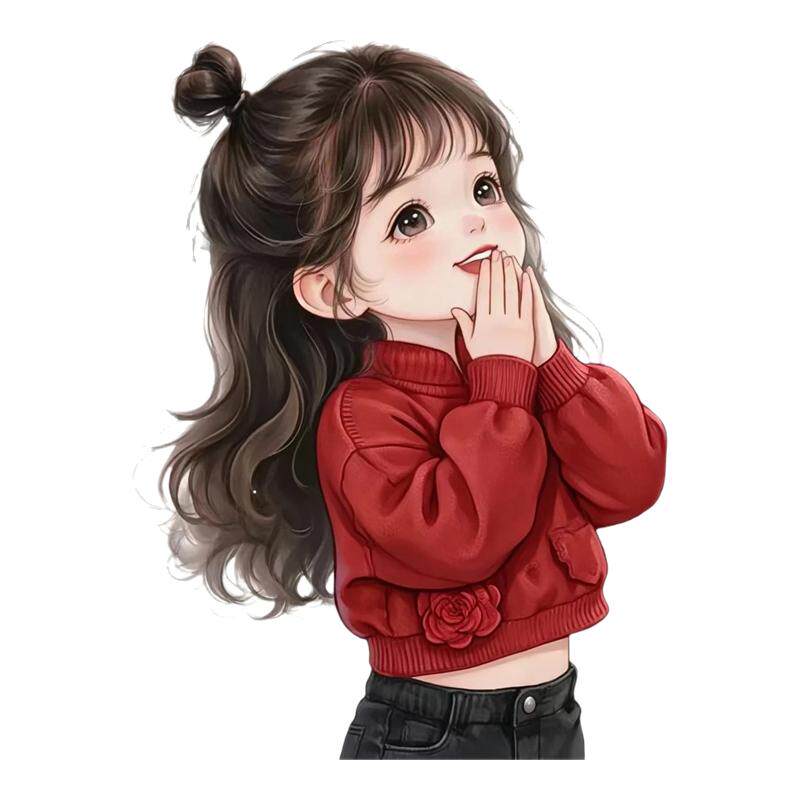 ins风女孩网红爆款可爱卡通贴画diy家用宿舍自贴遮丑行李箱贴画