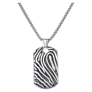 NG山丘纹吊牌钛钢项链男款小众设计高级感百搭毛衣链女士简约饰品