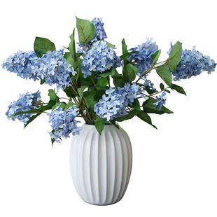 栀美家 梦幻丁香花假花仿真花摆设样板房 花瓶摆件客厅插花花束