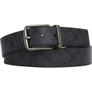 【父亲节礼物】COACH/蔻驰奥莱男士HARNESS针扣双面腰带，38MM