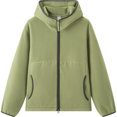 森马毛绒外套情侣款摇粒绒夹克男