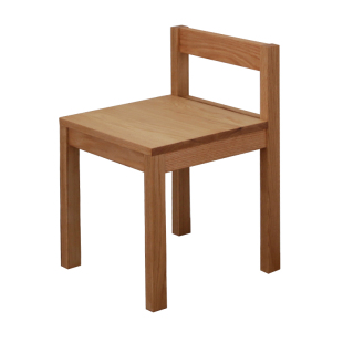 简约红橡木樱桃木黑胡桃 实木餐椅单人原木椅子侘寂咖啡店靠背椅