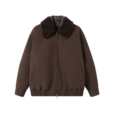 TGNS毛领假三件叠穿棉服保暖外套