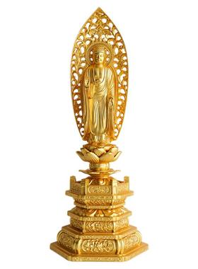 进口镀金释迦牟尼如来佛像摆件