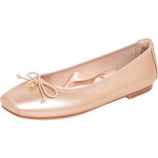 reemoor睿慕交叉绑带猪鼻芭蕾鞋女外穿平底鞋浅口软底单鞋瓢鞋女