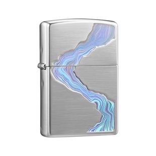 Zippo打火机川流不息官方旗舰正版煤油防风个性创意送男朋友礼物
