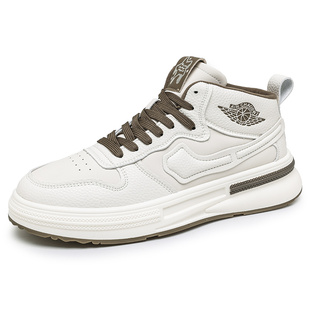高帮男鞋春季2026新款休闲阿甘板鞋男士运动老爹鞋小白鞋加绒棉鞋