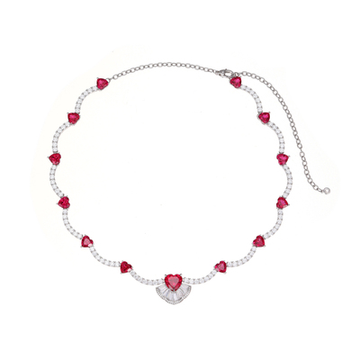 库迪家蓝宝石项链耳环套装轻奢