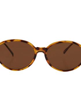 古着银色双头铆钉椭圆女士墨镜