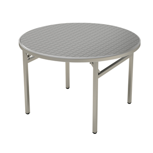 304特厚不锈钢圆桌可折叠桌子饭店户外大排档家用吃饭免安装餐桌