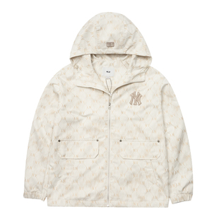 【自营】MLB梭织连帽夹克男女装刺绣休闲运动服简约外套3AWJM0554