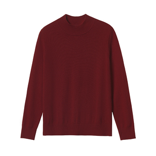 23区日系秋季通勤直筒羊绒羊毛混纺半高领毛衣针织毛衫商场同款