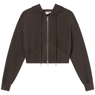 EPTISON时尚套装女2025秋季新款复古辣妹连帽短款外套抹胸两件套