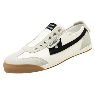 回力无鞋带男鞋冬季休闲帆布布鞋运动一脚蹬软底小白低帮德训板鞋