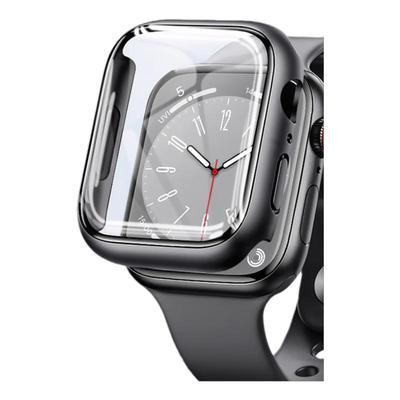 适用苹果手表保护壳iWatchs10表壳膜S9手表壳applewatch保护套s9/6/5/4/3/SE全包S7钢化膜超薄防摔壳膜一体S6