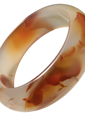 55圈口海洋玉髓套镯天然玛瑙草花