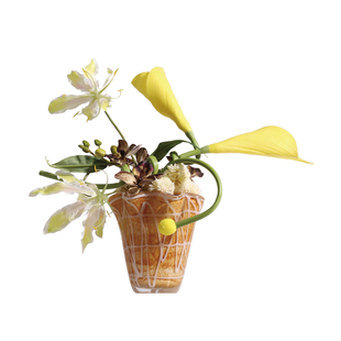 花小只 创意手工琉璃花器花艺兆延 售楼处酒店会所洽谈桌面摆件