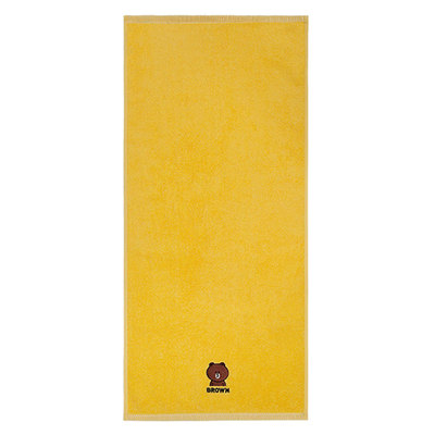 LINE布朗熊可爱刺绣纯棉毛巾方巾