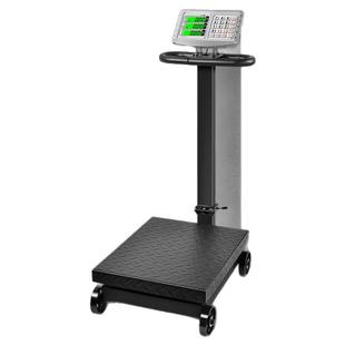 600kg地磅带轮称重称电子称轮电子台秤精准称重商用重300公斤大型