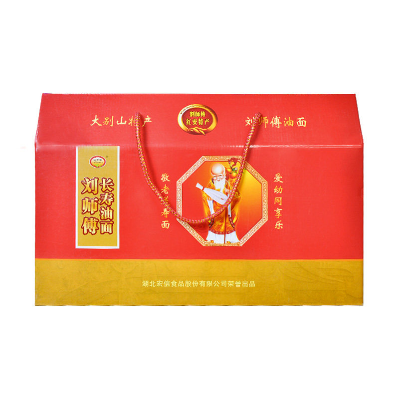 礼盒装红安特产刘师傅传统手工油面450g*8袋长寿面龙须面