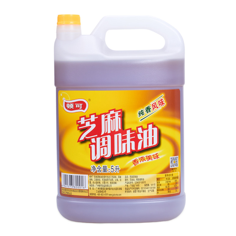 顿可芝麻调味油5L大桶