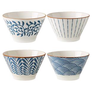 川岛屋日式米饭碗家用2026新款陶瓷高脚面碗吃饭碗餐具复古斗笠碗