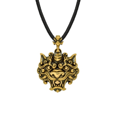 周大福独白复古黄金吊坠