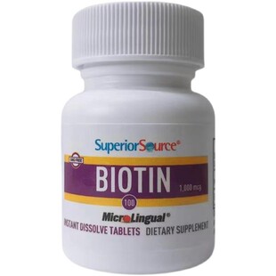 现货美国Superior Source生物素维生素B7防脱1000mcg100粒