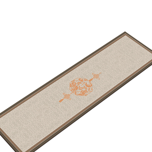 新中式入户门口地垫客厅阳台大尺寸长条吸水脚垫防滑户外庭院地毯