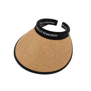 空顶防晒帽女夏季防紫外线草编大帽檐草帽发箍遮阳帽子骑车吹不翻