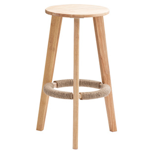 实木吧台椅子靠背吧台凳现代简约前台酒吧椅家用北欧复古高脚凳子