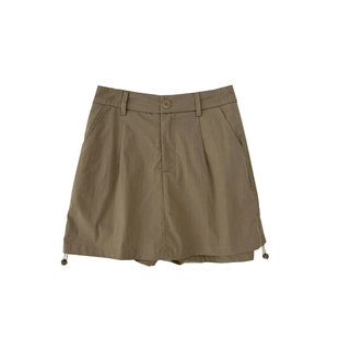卡其色工装短裙女春夏秋设计感a字包臀裙小个子美式抽绳半身裙裤
