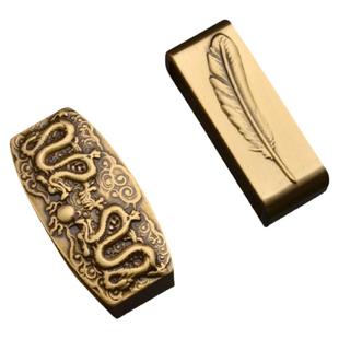 皮带圈环纯黄铜腰带尾部固定圈皮带扣环加厚腰带介子皮带配件4.0