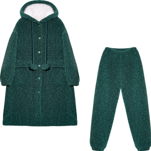 Bananagirl睡衣女款2025新款冬长款睡袍加厚加绒高级感女可外穿冬