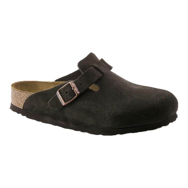 BIRKENSTOCK勃肯德国进口男女款牛皮绒面革软底Boston包头拖鞋
