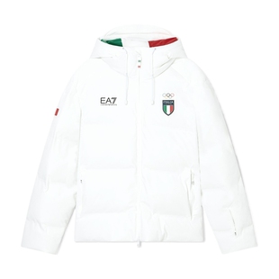 EMPORIO ARMANI/阿玛尼EA7/冬新款男士连帽户外运动滑雪棉服外套
